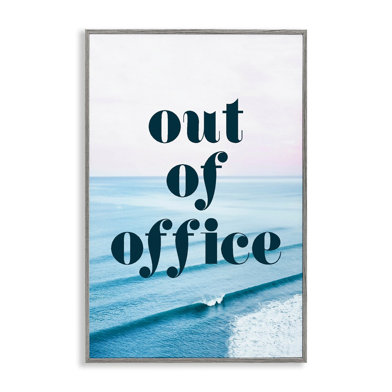 Stupell Industries Out of Office Ocean Waves Framed Giclee, design by Lil' Rue
